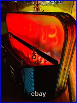 Rare Evinrude Outboard Reverse Painted Glass Neon Advertising Vintage Sign Rare Evinrude Outboard Reverse Painted Glass Neon Advertising Vintage Sign