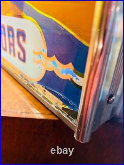 Rare Evinrude Outboard Reverse Painted Glass Neon Advertising Vintage Sign Rare Evinrude Outboard Reverse Painted Glass Neon Advertising Vintage Sign