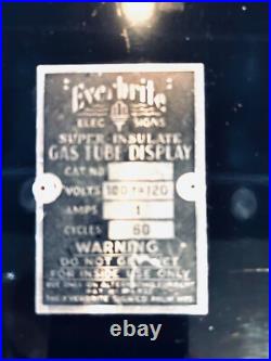 Rare Evinrude Outboard Reverse Painted Glass Neon Advertising Vintage Sign Rare Evinrude Outboard Reverse Painted Glass Neon Advertising Vintage Sign