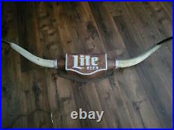 Rare Huge Vintage Miller Lite Longhorn Sign Non Neon Light Beer 6 feet Wide
