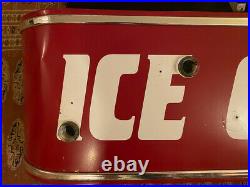 Rare Ice Cold Red Metal Marquee Sign Neon Drink Bar Coke Vintage Deco outkast