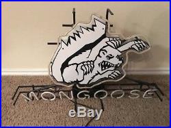 Rare Mongoose Bmx Vintage Old School Neon Sign Store Advertising Display