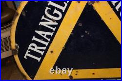 Rare Vintage 1930's Triangle Grocers Association 30 Porcelain Metal Neon Sign