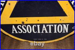 Rare Vintage 1930's Triangle Grocers Association 30 Porcelain Metal Neon Sign