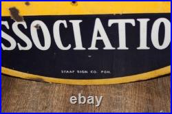 Rare Vintage 1930's Triangle Grocers Association 30 Porcelain Metal Neon Sign