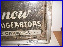 Rare Vintage 1930s Grunon Refrigerators Electric Neon Light Advertising Sign