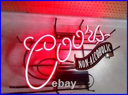 Rare Vintage 1999 Coors Non-Alcoholic Neon Sign, Y2K, Man Cave, Bar, USA