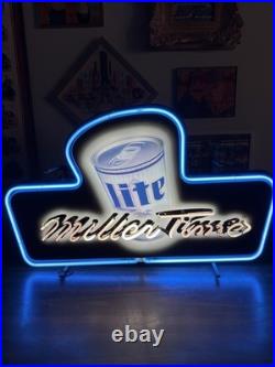 Rare Vintage 80s/90s Miller Lite Miller Time Neon Beer Sign Original Working