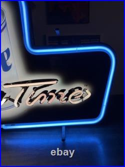 Rare Vintage 80s/90s Miller Lite Miller Time Neon Beer Sign Original Working