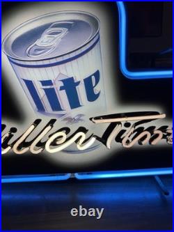 Rare Vintage 80s/90s Miller Lite Miller Time Neon Beer Sign Original Working