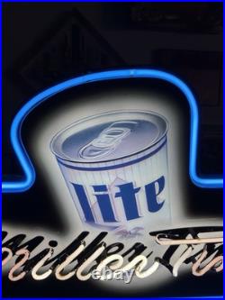Rare Vintage 80s/90s Miller Lite Miller Time Neon Beer Sign Original Working
