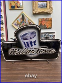 Rare Vintage 80s/90s Miller Lite Miller Time Neon Beer Sign Original Working