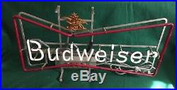 Rare Vintage Budweiser Bow Tie Neon Sign Anheuser Busch