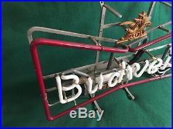 Rare Vintage Budweiser Bow Tie Neon Sign Anheuser Busch