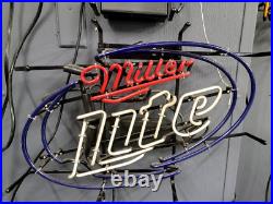 Rare Vintage Miller Lite Neon Sign Glass Tube, Man Cave, Pub, 25x16