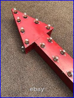 Rare, Vintage SIX FOOT LIGHTED RED ARROW SIGN Mint Condition / United Neon Co Rare, Vintage SIX FOOT LIGHTED RED ARROW SIGN Mint Condition / United Neon Co