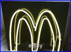 Rare Vintage Small McDonalds Neon Sign Advertising Wall Works Great