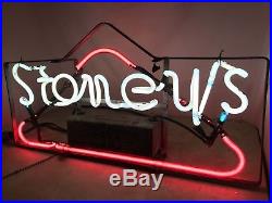 Rare Vintage Stoney's Beer Neon Advertising Sign 26.5 x 13.5