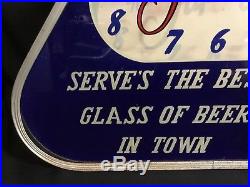 Rare Vintage Superflow Beer Advertising Neon Sign Clock / Super Flow