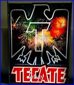 Rare Vintage Tecate Beer Fireworks Sign Limited Edition