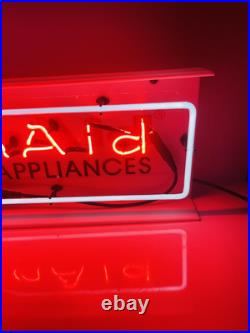 Rare Vtg Kitchen Aid Neon Light Up Store Display Advertising Sign 36 X 10