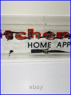 Rare Vtg Kitchen Aid Neon Light Up Store Display Advertising Sign 36 X 10