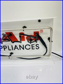 Rare Vtg Kitchen Aid Neon Light Up Store Display Advertising Sign 36 X 10