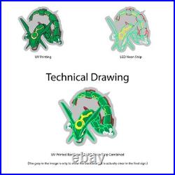 Rayquaza LED Neon Sign Light pocket monster Character Vintage Room Wall Decor