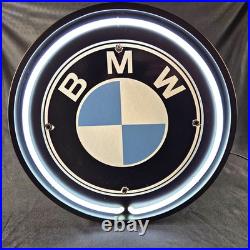 Real Authentic Neon Can White Glass Tube Vintage Display Gas Porcelain Sign