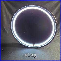 Real Authentic Neon Can White Glass Tube Vintage Display Gas Porcelain Sign