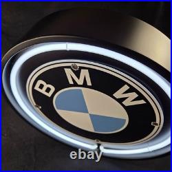 Real Authentic Neon Can White Glass Tube Vintage Display Gas Porcelain Sign