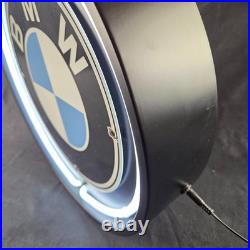 Real Authentic Neon Can White Glass Tube Vintage Display Gas Porcelain Sign