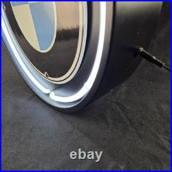 Real Authentic Neon Can White Glass Tube Vintage Display Gas Porcelain Sign