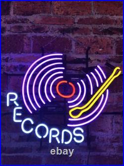 Records Studio Recording Disc On Air 24x20 Neon Sign Light Lamp Vintage Style