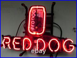Red Dog Brewing Can Acrylic Printed Vintage Shop Bar Decor Neon Sign