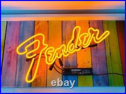 Red Fender Bar Neon Light Neon Sign Lamp Vintage Room Display Express Shipping