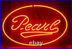 Red Pearl Beer Oval Lager Neon Sign Light Vintage Decor Cave Express Shipping