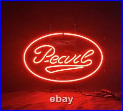 Red Pearl Beer Oval Lager Vintage 20x16 Neon Sign Light Display Shop Pub Lamp