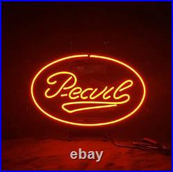 Red Pearl Beer Oval Lager Vintage 20x16 Neon Sign Light Display Shop Pub Lamp