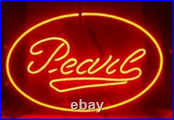 Red Pearl Beer Oval Lager Vintage Neon Light Sign Display Shop Pub Lamp 17