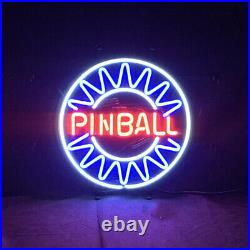 Red Pinball Machine Gift Window Glass Neon Signs Pub Vintage Lamp 17