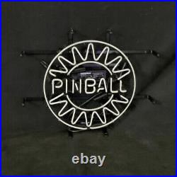 Red Pinball Machine Gift Window Glass Neon Signs Pub Vintage Lamp 17