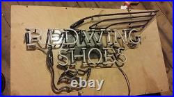Red Wing Shoes Neon Sign Vintage Rare