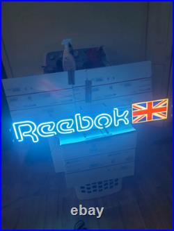 Reebok Store Display 90s Vintage Light Up Advertising Sign Neon 24x12.5
