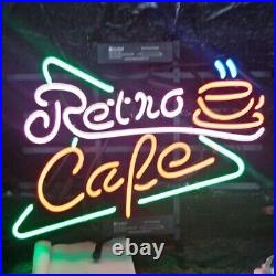 Retro Cafe Coffee 24x20 Neon Sign Light Lamp Workshop Poster Collection UY