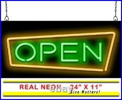 Retro Style Open Neon Sign Jantec 24 x 11 Restaurant Vintage Arcade Bar