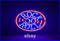 Rock N Rolling Music Neon Light Sign Artwork Glass Gift Vintage Room 17