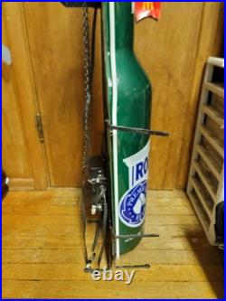 Rolling Rock Neon Beer Sign Barwear Mancave Bottle Green VTG Extra Pale