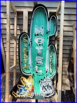Route 66 Motel Siesta Neon Sign / Hotel Neon Signs / Mens Vintage Car Hot Rods