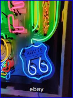 Route 66 Motel Siesta Neon Sign / Hotel Neon Signs / Mens Vintage Car Hot Rods